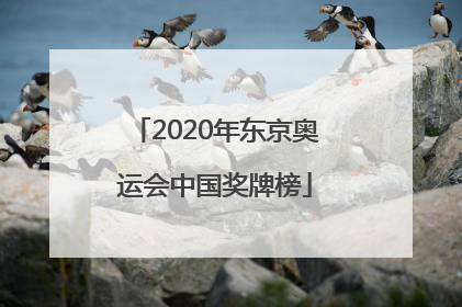 「2020年东京奥运会中国奖牌榜」2020年东京奥运会中国奖牌榜最新消息