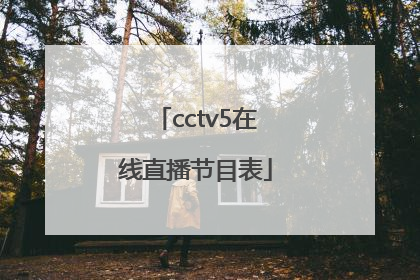 「cctv5在线直播节目表」cctv5在线直播节目表p